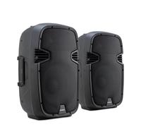 2x Enceintes Subwoofer Actif PA Haut-Parleur 12'' Speaker Bluetooth 2 Voies 600W