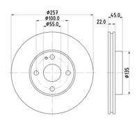 HELLA 8DD 355 103-181 Disque de frein