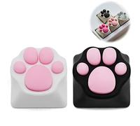 2X Esc Touche De Clavier Mecanique Katzen Pfote Keycap Custom Artisan Personnalisées Cherry MX DIY Cadeau pour Les Amateurs de Jeux Vidéo Mignon Blanc et Noir