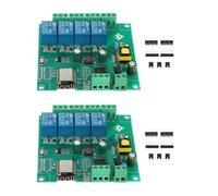 2X ESP8266 Module de Relais Sans Fil WIFI 4 Canaux Carte de DéVeloppement ESP-12F Wifi pour Alimentation AC / 5 V / 8-80 V