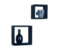 2x étagère cube "Marseille" noir, étagère murale, étagère cube, cube, étagère décorative