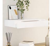 2x Étagère Murale avec Tiroirs Blanc 80 cm Meuble de Rangement Stockage vidaXL