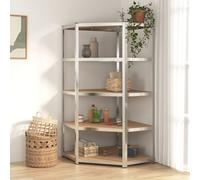 Étagère de Rangement 4Niveaux Anthracite Acier Bois Ingénierie Stockage vidaXL