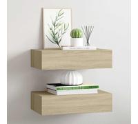 Etagère à Tiroir Murale Blanc 40x23,5x10 cm MDF Flottante Suspendue vidaXL