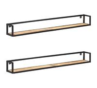 2x Etagères Murales 120 cm Bois de Récupération Massif Suspendues Salon vidaXL