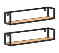 vidaXL Étagères murales 2 pcs 80 cm Bois d'acacia massif Marron