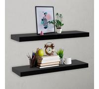 vidaXL Étagères murales flottantes 288203 – 2 pièces Noir 100x20x3,8 cm