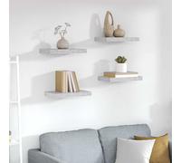 Vidaxl Etagères Murales Flottantes 4 Pcs Gris Béton 100x23,5x3,8cm Mdf Multicolore