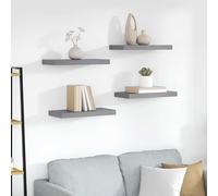 Wandschappen zwevend 4 st 50x23x3,8 cm MDF grijs323852