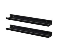 2x étagères rebord d'image étagères flottantes rangées bibliothèque 57cm noir