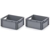 2x Eurobehälter 40 x 30 x 17 inkl. gratis Zollstock * 2er Set