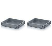 2x Eurobehälter-Eurobox 40 x 30 x 7,5 inkl. gratis Zollstock * 2er Set