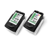 2X Eurotone Cartouches pour Canon MX 320 330 340 350 360 410 420 remplace PG510 CL511 CMYK