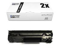 2X Eurotone Toner pour Canon LBP 2900 3000 remplace 7616A005 703 Noir 7616A005AA Noir Set