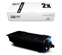 2X Eurotone Toner pour Kyocera Ecosys ECOSYS P 3045 3050 3055 3060 dn remplace TK-3160 TK3160 Noir Set