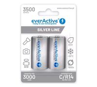 2X EverActive C R14 1.5V Batteries Alkalines Silver Line Long Life