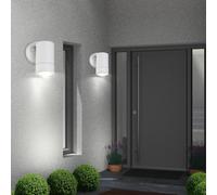 2x Extérieur Mur Lumières Bas Luminaire Blanc Entrée de Hof Éclairage GU10 Lampe