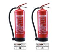 2X Extincteur Protex SDE6 6L AB Mousse Inclus Support Et Plaque 21A = 6LE