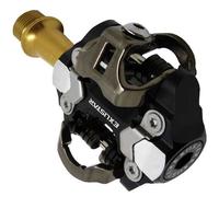 2x EXUSTAR pédales à cliquet E-PM222-TI SPD compatible axe titane noir vélo d...