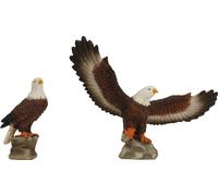 2x FADEDA Couple d'aigles / Hauteur:8 cm / peint à la main / figurines de crèche détaillées - Noël Table Décoration Accessoires de crèche