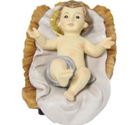 2x FADEDA Enfant Jésus avec lingot / hauteur:11 cm / peint à la main / figurines de crèche détaillées - Noël Table Décoration Accessoires de crèche