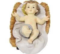2x FADEDA Enfant Jésus avec lingot / hauteur:7 cm / peint à la main / figurines de crèche détaillées - Noël Table Décoration Accessoires de crèche