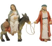 2x FADEDA Quête de l'auberge / hauteur:9 cm / peint à la main / figurines de crèche détaillées - Noël Table Décoration Accessoires de crèche