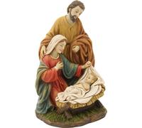 2x FADEDA Sainte Famille, bloc de crèche / hauteur:16 cm / peint à la main / figurines de crèche détaillées - Noël Table Décoration Accessoires de crèche