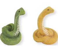 2x FADEDA Set de serpents / hauteur:4 cm / peint à la main / figurines de crèche détaillées - Noël Table Décoration Accessoires crèche