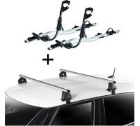 2x Fast Rider Alu porte-vélos + barres de toit VDP EVO ALU compatibles avec Ford Escort 4 portes 1990-1999