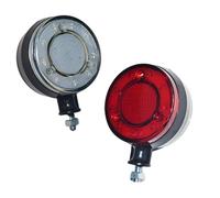 2x Feux de Gabarit et d'Encombrement LED 12-24V Latéral Rouge Blanc sous Rétroviseur Marque E pour Camion Remorque Fourgon Agricole