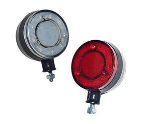 2x Feux de Gabarit et d'Encombrement LED 12-24V Latéral Rouge Blanc sous Rétroviseur Marque E pour Camion Remorque Fourgon Agricole