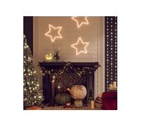 2x Figures d'Etoiles de Noël avec 48 LED Blanc Chaud 56 cm Ornement vidaXL