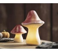 2x figurine décorative LED "Fligenpilz" 9 + 17 cm de haut, champignons, set de champignons, décoration d'automne, décoration lumineuse