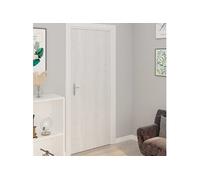 2x Films Autoadhésifs pour Portes Film Autocollant pour Meuble Mobilier Résistant à l'Humidité Opaque Bois Blanc 210x90 cm PVC 146111