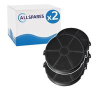 Filtre à charbon (2pcs) compatible avec Beko CWB6441 / CWB9441 / KF9189387005 / 15596