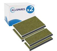 AllSpares CleanAir Plus Filtre à charbon (2pcs) adapte pour Bosch Siemens Neff 17005388, Bosch DWZ1AF1B6, Siemens LZ10AFA00, Neff Z51AFA0X0 et Gaggenau AA270113 (363x250x24mm | 338x135x20mm)