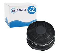 2x Filtre à charbon WPRO Type 26 / FAC269 par AllSpares