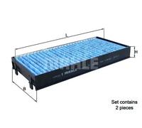 2x Filtre d'habitacle Filtre à charbon actif LAO 221/S KNECHT pour BMW X5 X6