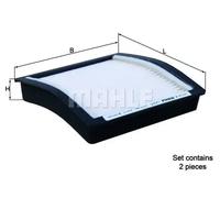 2x Filtre d'habitacle Filtre à particules LA 615/S KNECHT pour BMW 3 Compact