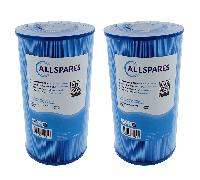 2x Filtre pour spa Wellis AKU0116 / AKU1608 / SC705-S / 40353 (antibactérien)