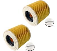 2x filtres à cartouche avec vis de fermeture pour Kärcher WD 3 P Premium WD 3 Premium WD 3 Premium Car Kit WD 3 Premium Fireplace WD 3 Premium Home WD 3 P Workshop WD 3.5 P Premium WD 3.200 WD 3.200 A