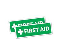 2X First Aid Sticker Decal Safety Sign Car Vinyl
