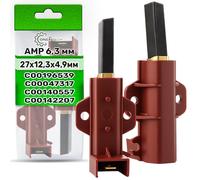2x Fixer Charbon Moteur Lave Linge C00047317 C00090612 pour Indesit