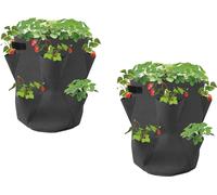 2x Fraise Sac de plantation Pot de colonne Sac Tour de plantation Pot d'herbes Colonne de plantation Fleurs