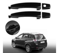 2x Front Left And Right with Keyhole Glossy Black Abs Door Outer Handle Covers for Chevrolet Captiva Sport/aveo/saturn