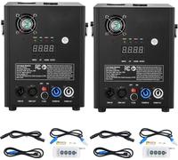 2x Fun Machine 500 W - Machine pyrotechnique en alliage d'aluminium - Machine à feux d'artifice avec contrôleur DMX - Réglable 2-4m - Machine à étincelles froides - 7 min par recharge - Idéal pour mar