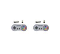 2X Game Controller Wireless 2.4G Gamepad Joypad Joystick Compatible for SNES Mini PC NS Switch Color