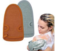 2x Gant Exfoliant Corps,Gant Gommage Corps Et Visage Pour Femme Et Homme Brosses De Bain Réutilisables En Fibres Nettoie Et Purifie En Profondeur Et Élimine Les Cellules Mortes De La Peau[Z730]