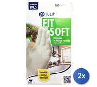 2X Gants 100 Pièces Latex Tulipe L Sensibles